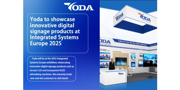 Yoda to showcase innovative digital signage products at Integrated Systems Europe 2025