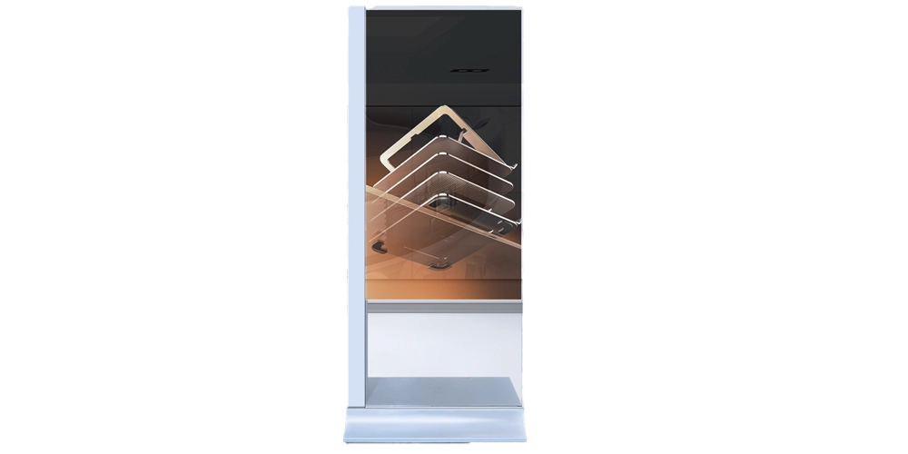 ISE 2025 Vertical OLED Transparent Advertising Machine